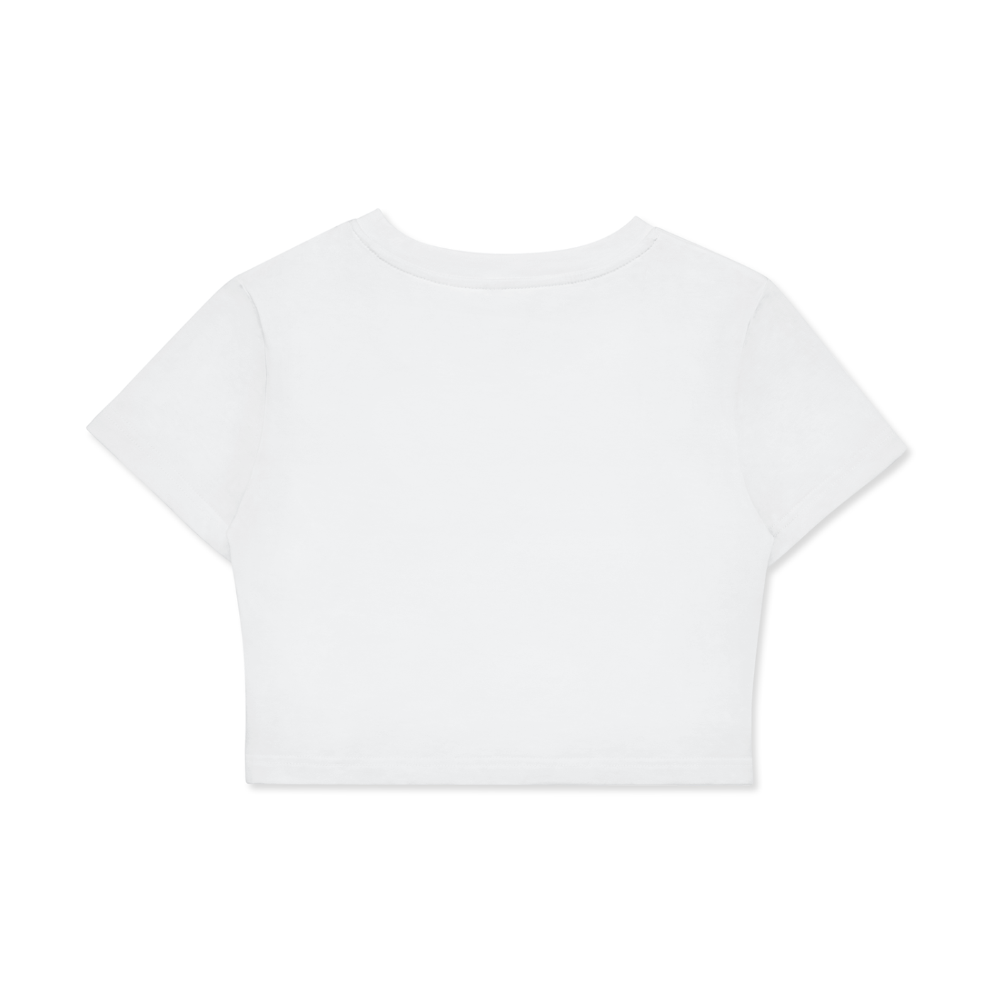YANV Kiss me Fitted Crop Cotton T-Shirt White
