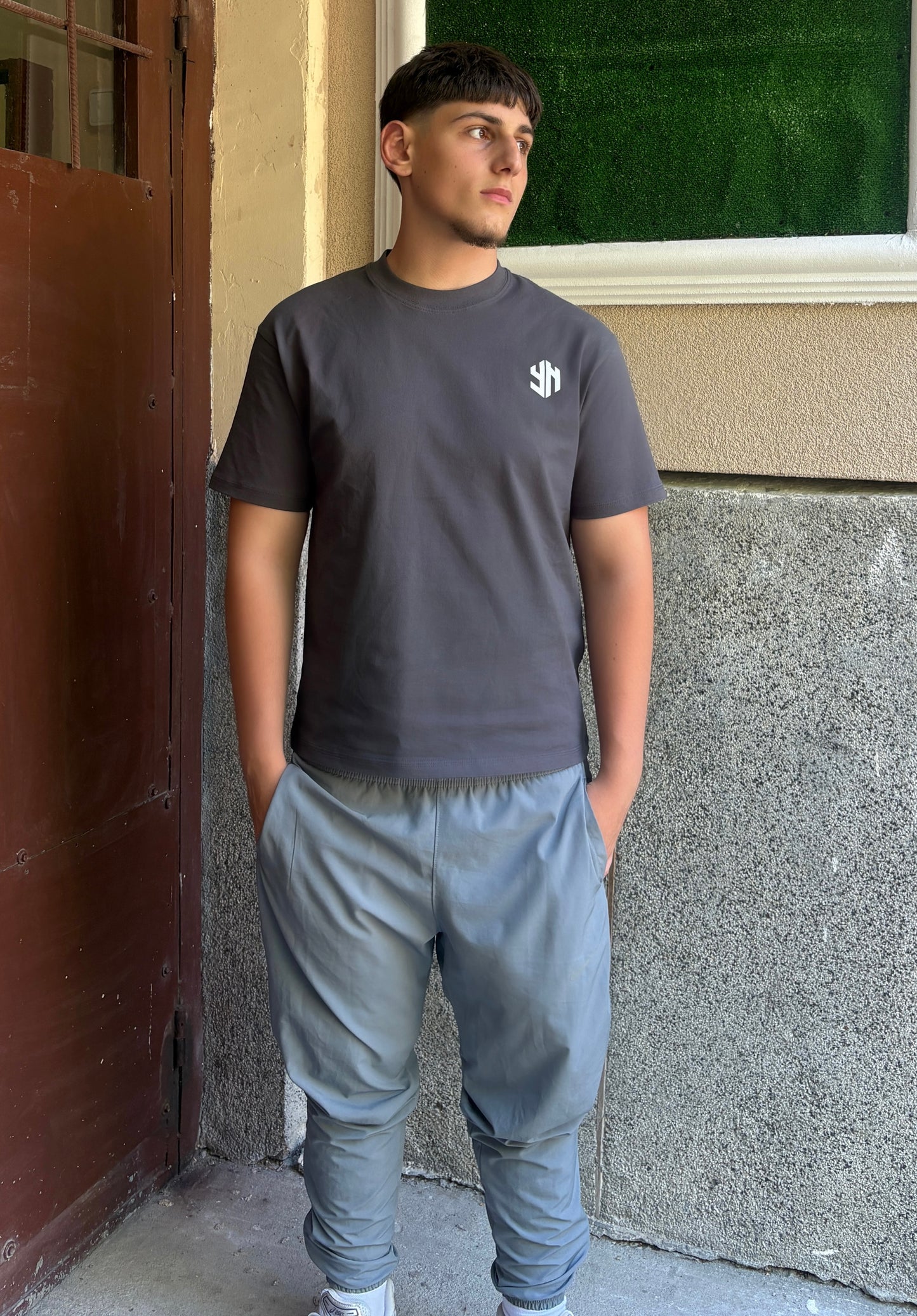 YANV 100% Cotton T-Shirt Dark Gray