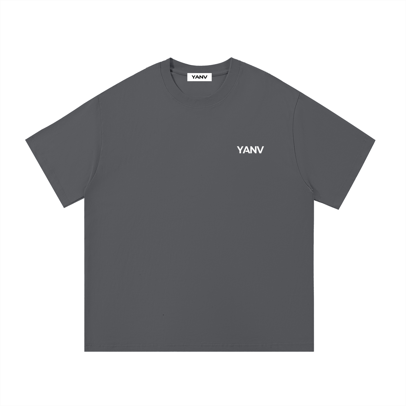 YANV Print 100% Cotton T-Shirt Dark Gray