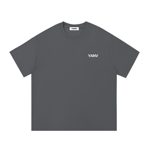 YANV Print 100% Cotton T-Shirt Dark Gray