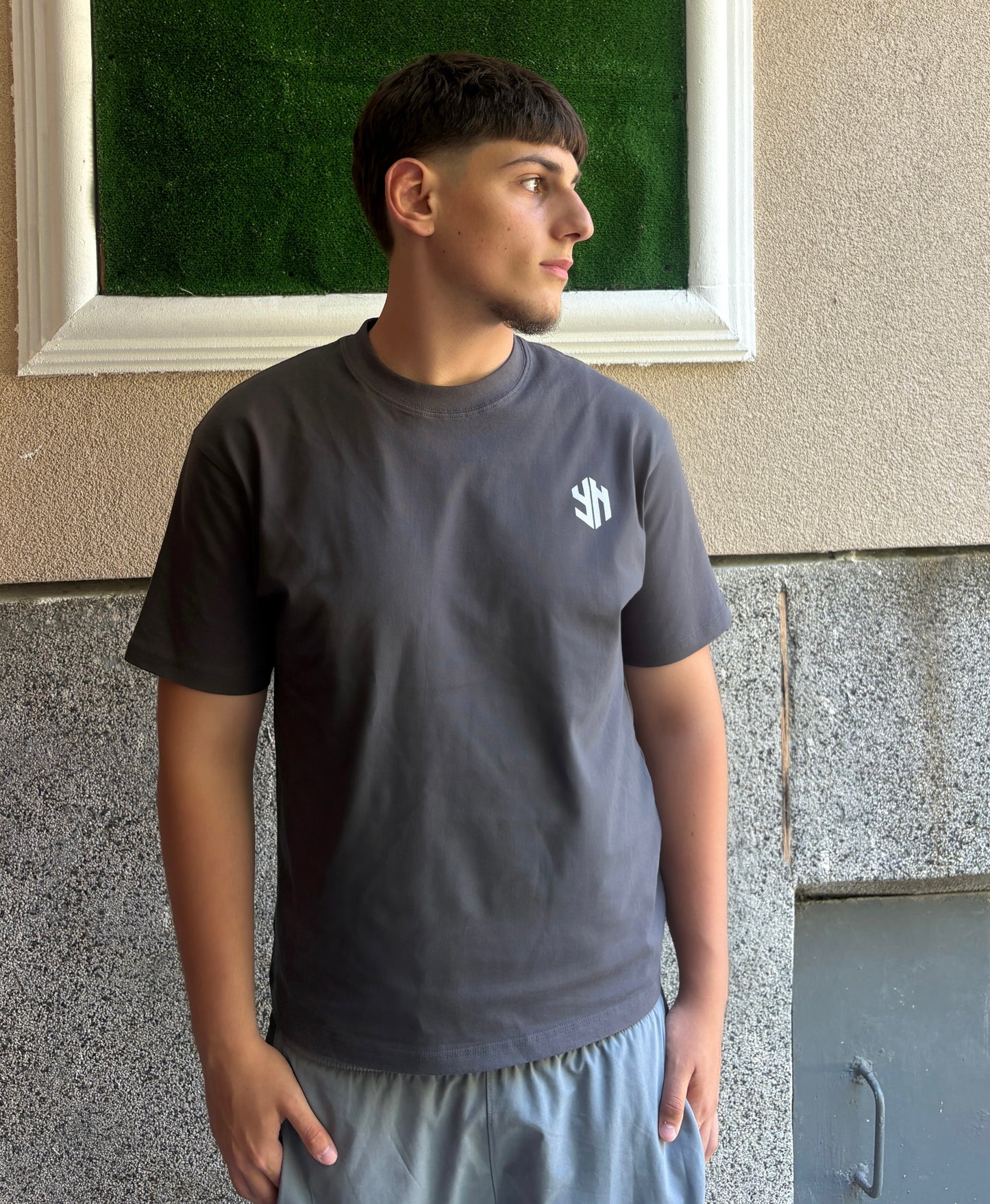 YANV 100% Cotton T-Shirt Dark Gray