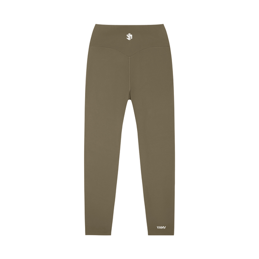 High-Waisted YANV Leggings Gray Coffee