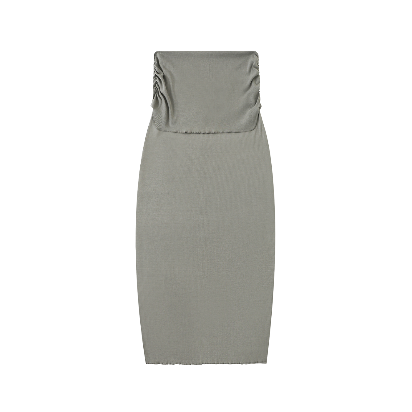 YANV Dyed Washed Straight Hip-Hugging Slim Maxi Skirt Medium Gray