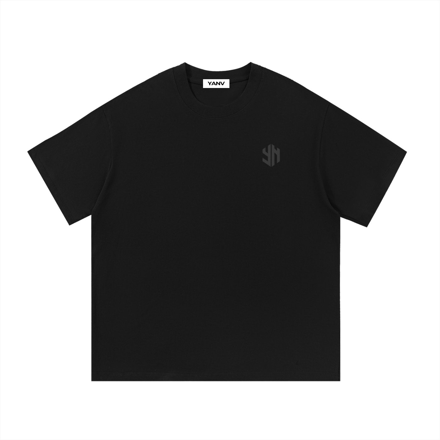 YANV 100% Cotton T-Shirt Black/Gray